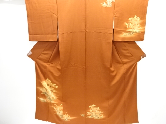 楓に萩模様刺繍訪問着